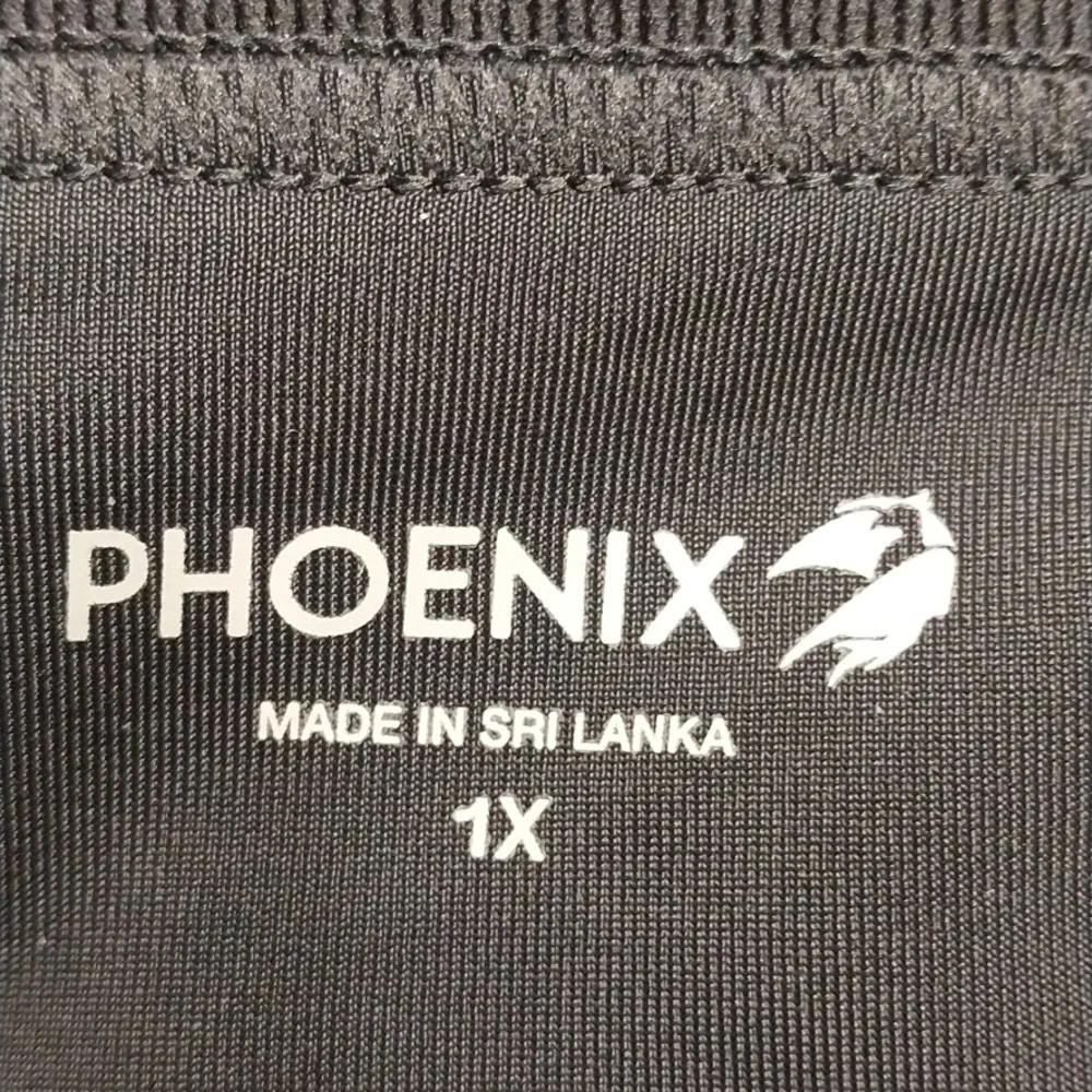 Phoenix NWT Malibu Thong Size 1X Black Seamless UV Protection Moisture Control